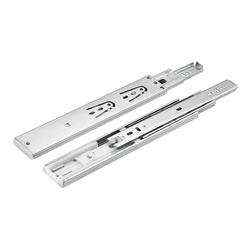 45mm Wide Three-Section Ball Bearing Slide Rail - 10-Inch White (1.0*1.0*1.2mm Thick)